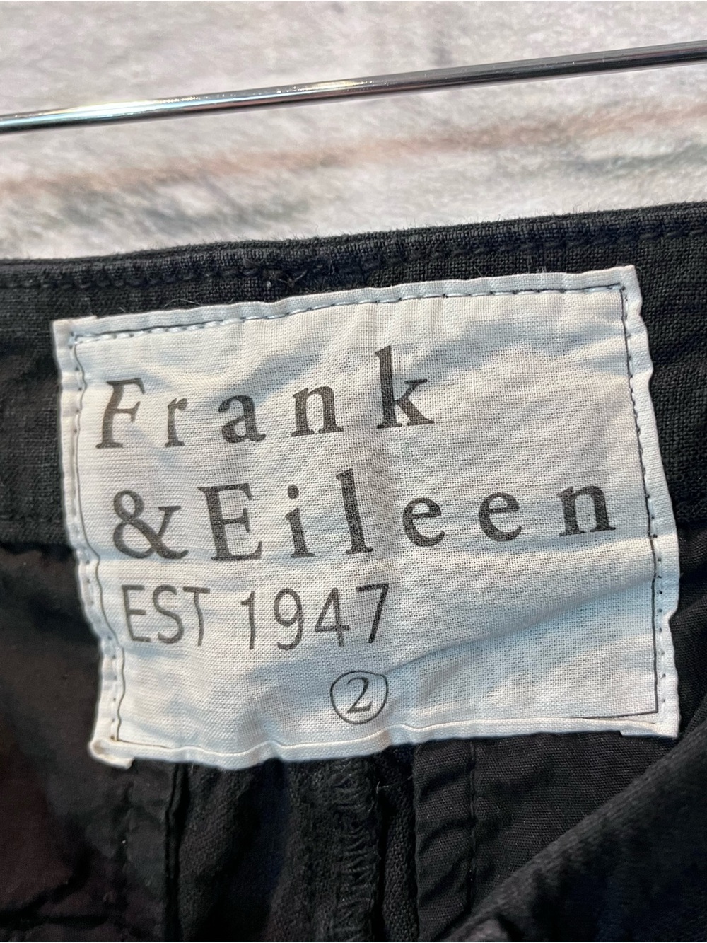 Frank & Eileen Wicklow Italian Chino Black Pants Size 2 - Picture 10 of 11
